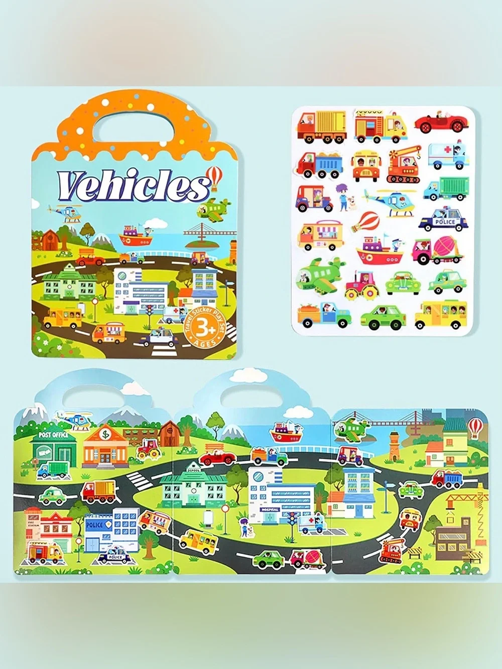 Reusable DIY Sticker Vehicle Book for Kids